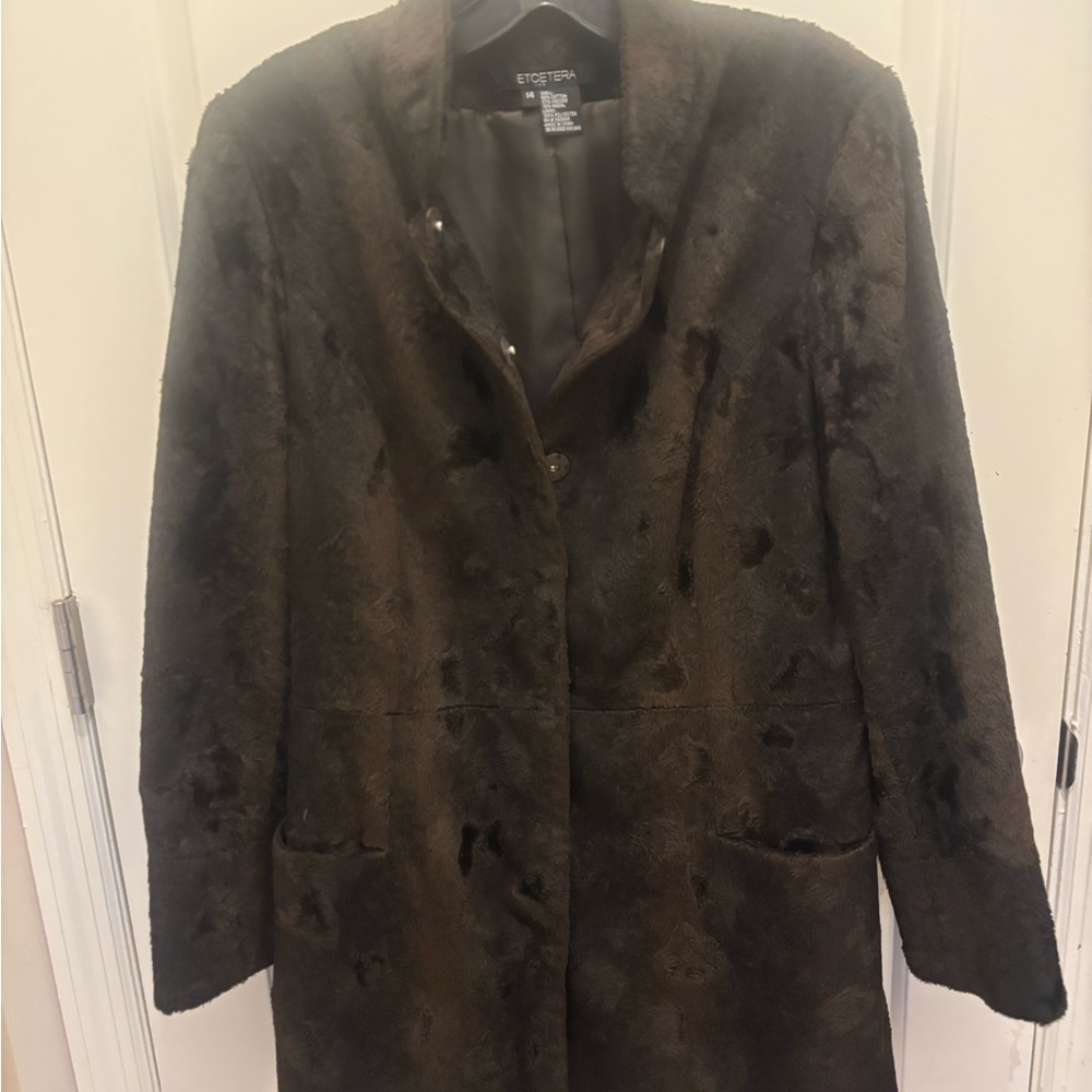 Etcetera Women's Dark Brown Teddy Jacket